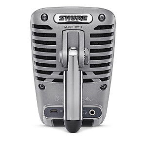 Shure MOTIV MV51 pilkas skaitmeninis vaizdo mikrofonas