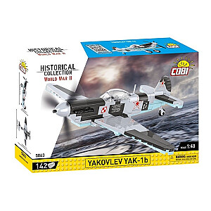 COBI 5863 istorinė kolekcija Yakovlev Yak-1B II pasaulinio karo 142 elementai