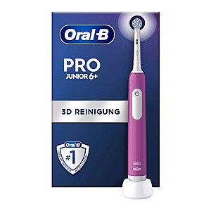 Oral-B Electric Toothbrush | Pro Junior 6+ | Rechargeable | For children | Number of brush heads included 1 | Number of teeth brushing modes 3 | Purple