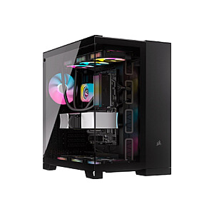 Corsair 6500X Mid-Tower Dual Chamber PC Case, Black/Obsidian Aluminum