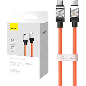 Kabel USB Baseus USB-C - USB-C 2 m Pomarańczowy (CAKW000307)