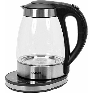 LUND ELECTRIC KETTLE GLASS LED 1.8L TEMPERATURE CONTROL