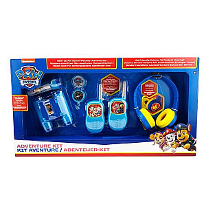 PAW Patrol 5-in-1 Adventure Set: Flashlight, Compass, Binoculars, Walkie Talkie, PW-V302 eKids Headphones