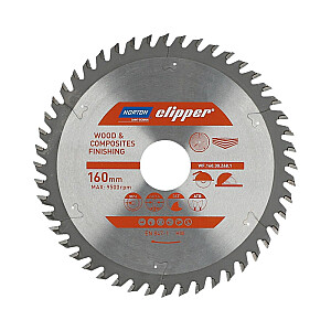 NORTON CIRCULAR SAW BLADE 160mm x 30/16mm x 48z WOOD & ATB COMPOSITES (2.6 / 1.6)