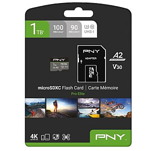 PNY PRO Elite microSDXC 1 ТБ + адаптер SD