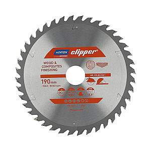 NORTON CIRCULAR SAW BLADE 190mm x 30mm x 40z WOOD & ATB COMPOSITES (2.8 / 1.8)