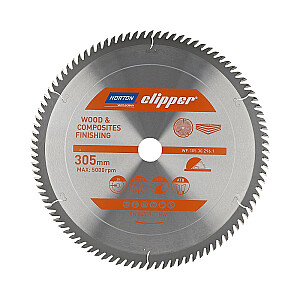 NORTON CIRCULAR SAW BLADE 305mm x 30mm x 96z WOOD & ATB COMPOSITES (3.2 / 2.2)