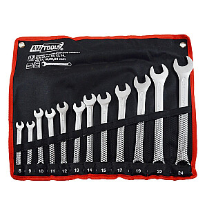 AWTOOLS COMBINATION WRENCHES SET 12 pcs. 8,9,10,11,12,13,14,15,17,19,22,24mm