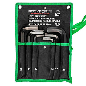 ROCKFORCE HEX KEY set 6pcs. 12-24mm