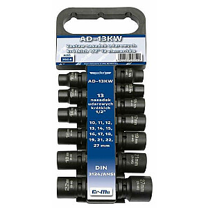 ADLER IMPACT SOCKETS 13pcs /ADLER 10-27mm /HANGER