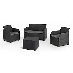 KETER GARDEN FURNITURE SET ROSALIE GRAPHITE 4 pcs.