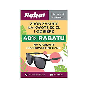 Rebel Electro poster - Promotion on glasses