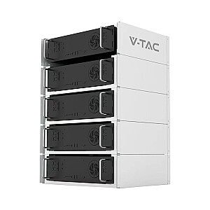 RACK stand for energy storage V-TAC VT48100E-P2 modular shelving 5,12kWh 5 modules max (SKU 11556) White