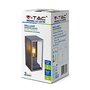 Wall lamp V-TAC VT-837 façade luminaire 1xE27 60W max IP44 (SKU 8517) Black