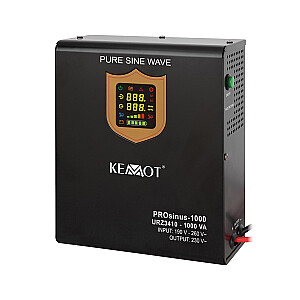 Wall-mounted uninterruptible power supply KEMOT PROsinus-1000 converter with pure sine wave and charging function 12V 230V 1000VA/700W