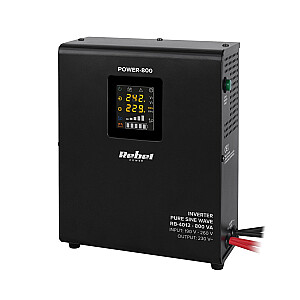 Wall-mounted Emergency Power Supply Rebel POWER-800 - converter with pure sine wave and charging function 12V 230V 800VA/500W