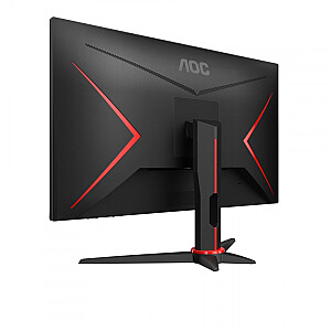 AOC monitorius Q27G2E/BK 27 colių, VA, QHD, 2560 x 1440, 16:9, 1 ms, 250 cd/m², juoda/raudona, 155 Hz, HDMI prievadų kiekis 2