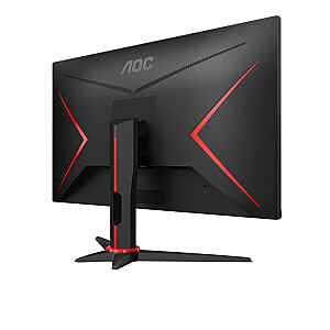 AOC monitorius Q27G2E/BK 27 colių, VA, QHD, 2560 x 1440, 16:9, 1 ms, 250 cd/m², juoda/raudona, 155 Hz, HDMI prievadų kiekis 2