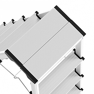 Kāpnes divpusējās D60 StandardLine / alumīnija / 2x5 pakāpieni