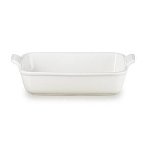 Le Creuset Cepamtrauks taisnstūra Heritage akmens masas 26x19cm / 2,4L balts