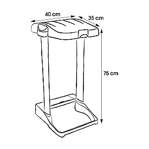 Atkritumu maisu sistēma Ole 35x40x75cm gaiša sudraba krāsā
