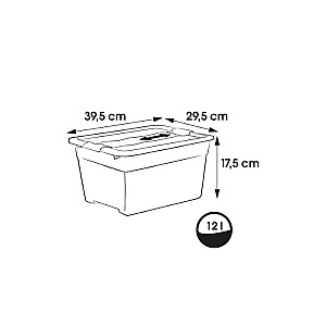 Transportēsanas kaste Eckhart 39,5x29,5x17,5cm 12L grafīta krāsā