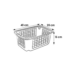 Корзинаš M 40x25x15см Фриц прозрачный