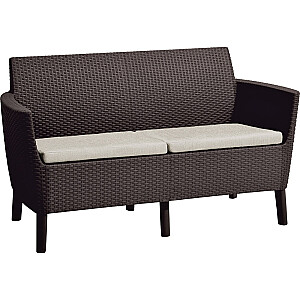 Dārza dīvāns divvietīgs Salemo 2 Seater Sofa brūns