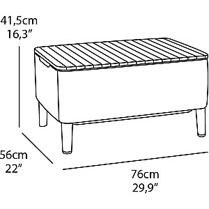 Комплект садовой мебели Salemo Balcony Set коричневый