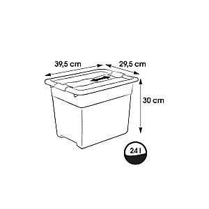 Коробка с крышкой Crystalbox Cornelia 39,5x29,5x30см 24л прозрачная