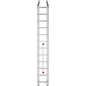 Комбинированная лестница ProfiStep Combi / алюминий / 3x12 ступеней