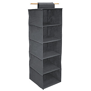 Organizators iekarināms ar 5 plauktiem 30x30x120cm Grey