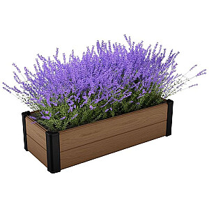 Apmalīte taisnstūra puķu dobei Maple Trough 106x52x32cm brūna