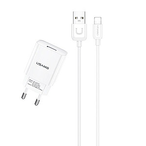 1x USB T21 Lightning 2.1A sieninis įkroviklis