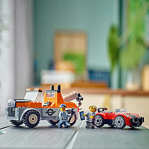 Lego City Konstruktors Great Vehicles Vilcējauto un sporta auto remonts 101 gb. 4+ 60435