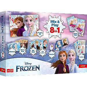 TREFL FROZEN 8in1 Mix&play stalo žaidimų rinkinys