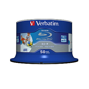 BD-R Verbatim 25 ГБ для печати Datalife 50szt