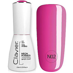 CLAVIER Luxury Nail Neon Rubber Base N02 10мл