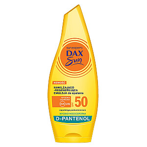 DAX Sun SPF50 увлажняющая и регенерирующая солнцезащитная эмульсия Д-Пантенол 175мл