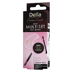 DELIA SET Brow Multi Набор для бровей Помада для бровей 3.0 4г + пинцет + щеточка для бровей + аппликатор 2 шт.