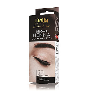 DELIA Henna gelis antakiams ir blakstienoms 3.0 Tamsiai ruda 15ml