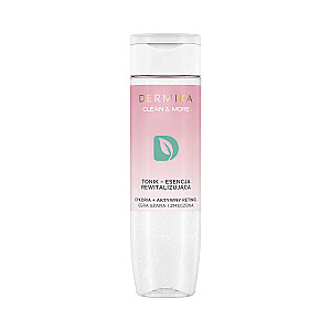 DERMIKA Clean & More Tonic esencija, atgaivinanti papilkėjusią ir pavargusią odą Cikorija ir aktyvus retinolis 200ml