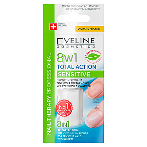 EVELINE 8in1 Total Action Intensiv Nail Hardener stiprinantis kondicionierius nagams 12 ml