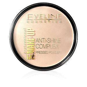 EVELINE Art Make-Up Anti-Shine Complex Pressed Powder matizuojanti mineralinė pudra su šilku 33 Auksinis smėlis 14g