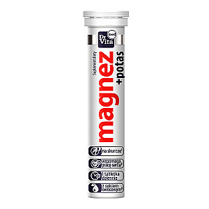 DR VITA Maisto papildas Magnesium + Potassium 20 šnypščiųjų tablečių