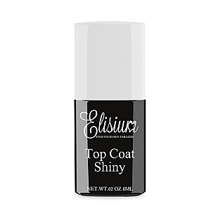 ELIZIUM Top Coat Glitter viršutinis sluoksnis skirtas hibridiniams nagų lakams, suteikiantis blizgesio 9g