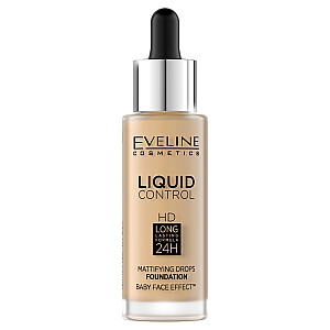 EVELINE Liquid Control HD makiažo pagrindas su lašintuvu 016 Vanilla Beige 32 ml