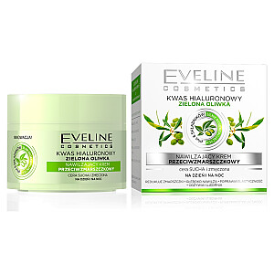 EVELINE Drėkinamasis dieninis ir naktinis kremas nuo raukšlių Green Olive 50ml