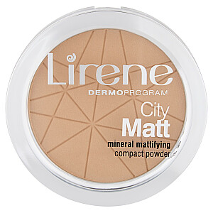 LIRENE City Matt Mineral Mattifying Compact Powder минеральная матирующая пудра 03 Бежевый 9г