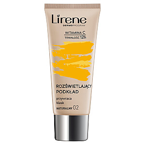 LIRENE Brightening Foundation, atkuriantis odos švytėjimą 02 Natural 30 ml